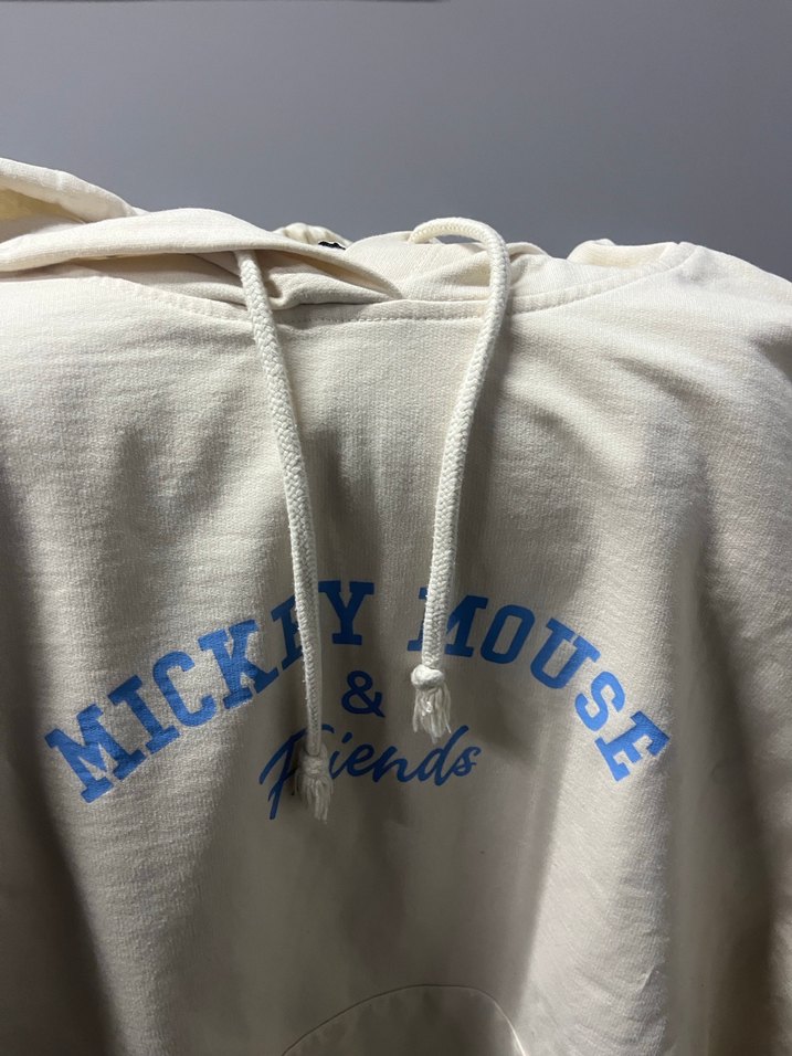 Beyaz Mickey Mouse Baskılı Kadın Sweatshirt - Görsel 2