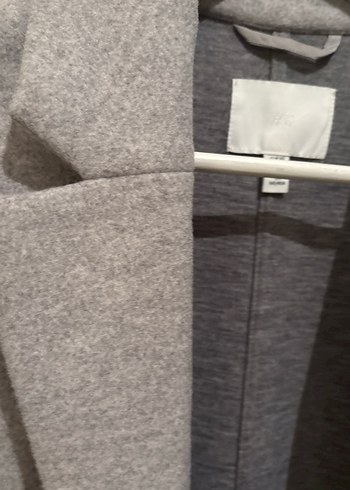 Gri Uzun Kadın Kaban - Görsel 2