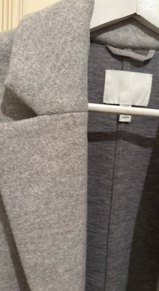 Gri Uzun Kadın Kaban - Görsel 2