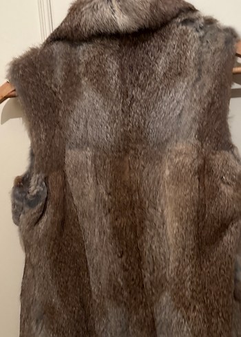 Kürklü Kahverengi  Kadın Yelek - Görsel 5