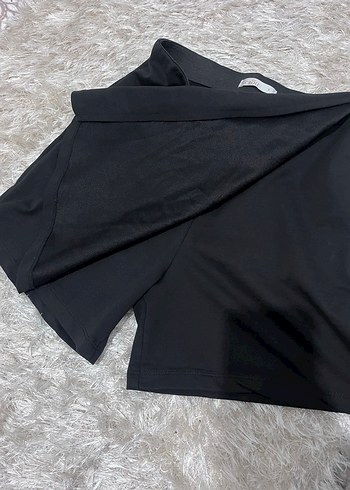 Siyah Basic  şortlu Mini Etek - Görsel 2