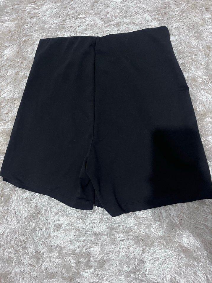 Siyah Basic  şortlu Mini Etek - Görsel 3