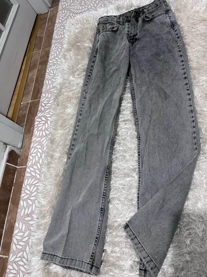 Gri Kadın Kot Pantolon, - Görsel 3