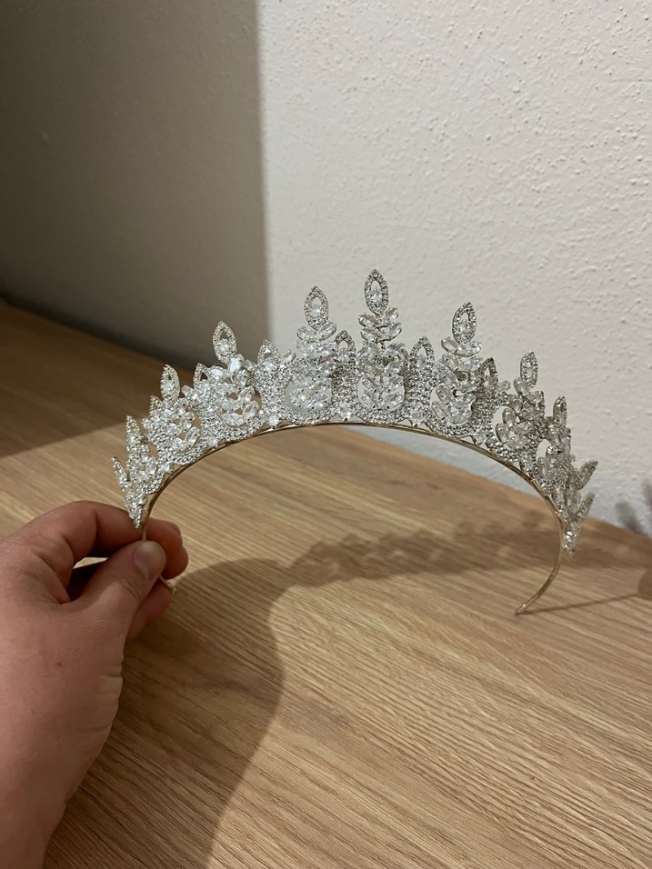 Beyaz Payetli Bohem Gelin Tacı - Görsel 2