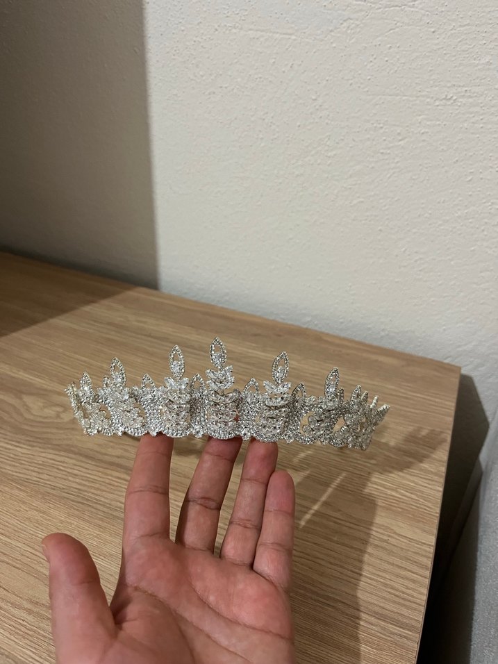 Beyaz Payetli Bohem Gelin Tacı - Görsel 4