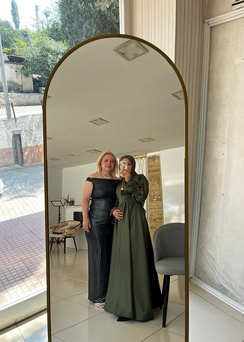 Uzun Kollu Haki uzun tesettür elbise Elbise - Görsel 2