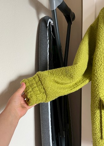 Düğmeli Yeşil Kadın Midi Ceket - Görsel 4