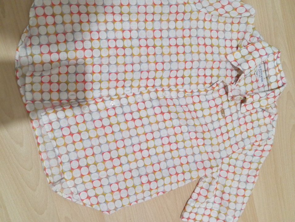 Düğmeli, kısa kollu, bol kesim gömlek - Görsel 2