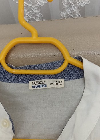 Erkek Beyaz  pamuklu Gömlek, Uzun Kollu, Düğme - Görsel 3