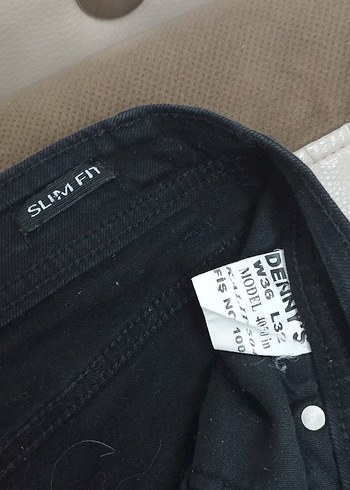 Erkek Siyah Dar Kesim Kot Pantolon - Görsel 3