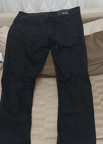 Erkek Siyah Dar Kesim Kot Pantolon - Görsel 2