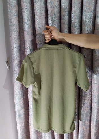 Erkek Haki Fermuarlı Polo Tişört - Görsel 3