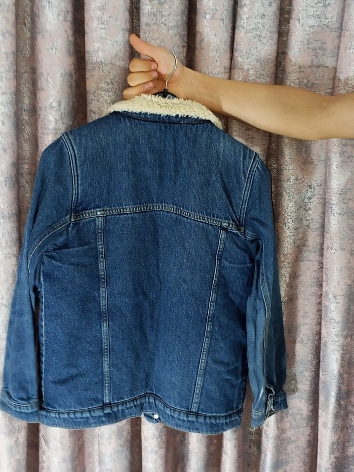 erkek çocuk mavi kot Ceket - Görsel 2