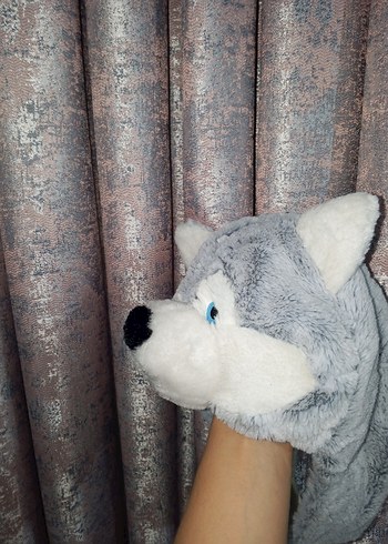 Gri Kurt Figürlü Peluş Şapka - Görsel 7