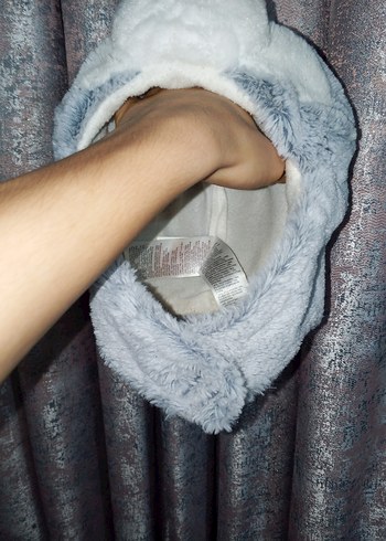 Gri Kurt Figürlü Peluş Şapka - Görsel 4