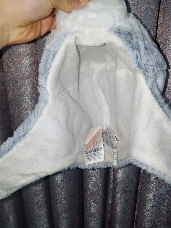 Gri Kurt Figürlü Peluş  Şapka - Görsel 3