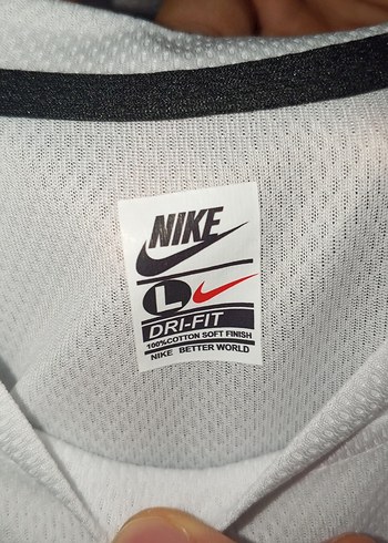 Nike DRI-FİT Erkek Beyaz Oversize Basic Tişört - Görsel 3
