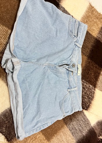 Mavi Mini Kot Şort - Görsel 2