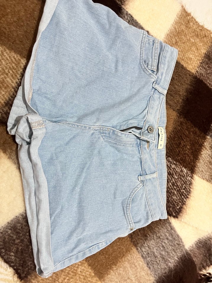 Mavi Mini Kot Şort - Görsel 2