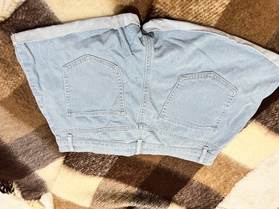 Mavi Mini Kot Şort - Görsel 3