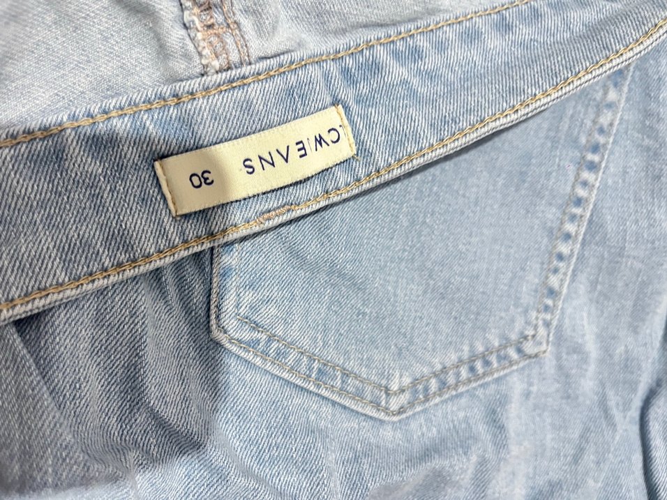 Mavi Mini Kot Şort - Görsel 4