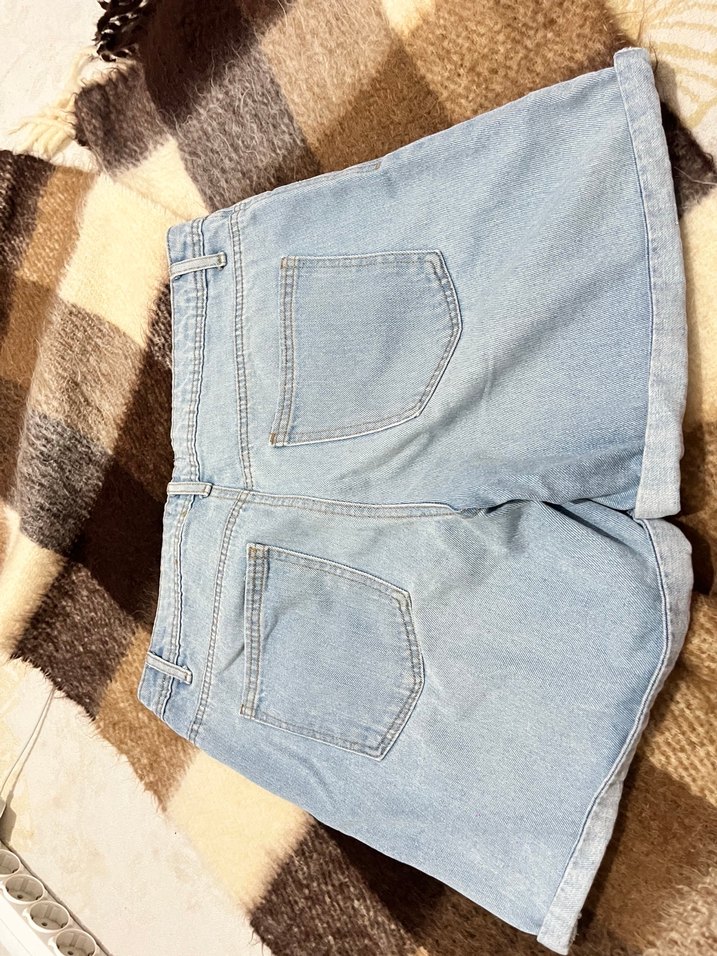 Mavi Mini Denim Kot şort - Görsel 3