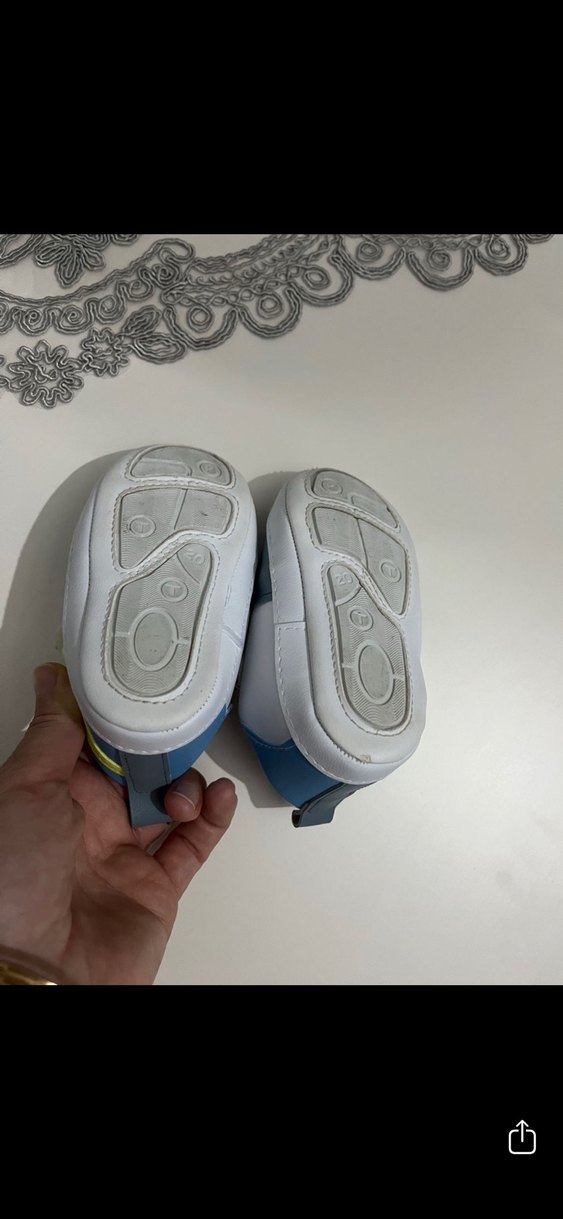 Gri Beyaz Erkek Bebek İlk Adım Ayakkabısı - Görsel 4