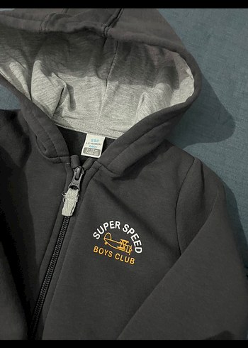 Erkek Çocuk Kapüşonlu Fermuarlı Sweatshirt - Görsel 2