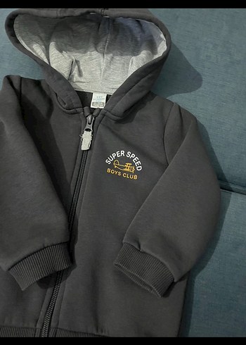 Erkek Çocuk Kapüşonlu Fermuarlı Sweatshirt - Görsel 3