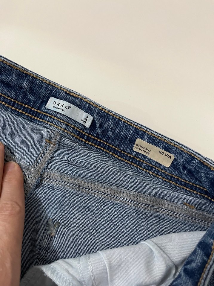 Kadın Mavi Denim Midi Boy Bol Paça Jean - Görsel 4