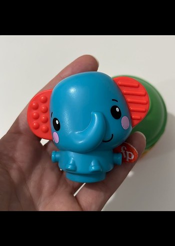 Fisher Price Renkli Halkalı Fil Oyuncak - Görsel 5
