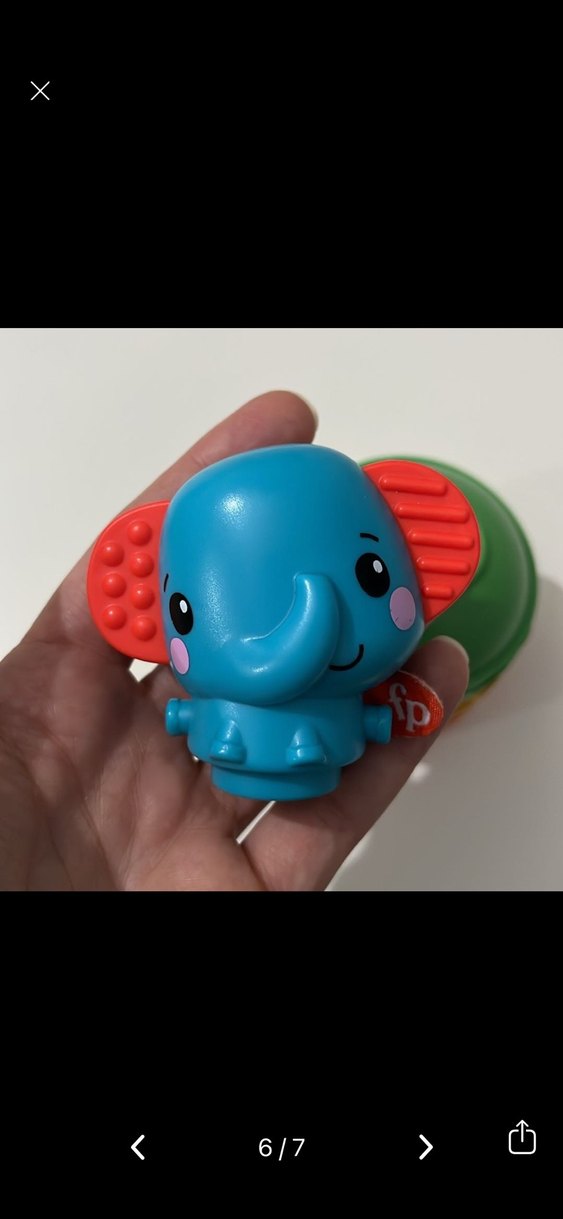 Fisher Price Renkli Halkalı Fil Oyuncak - Görsel 5