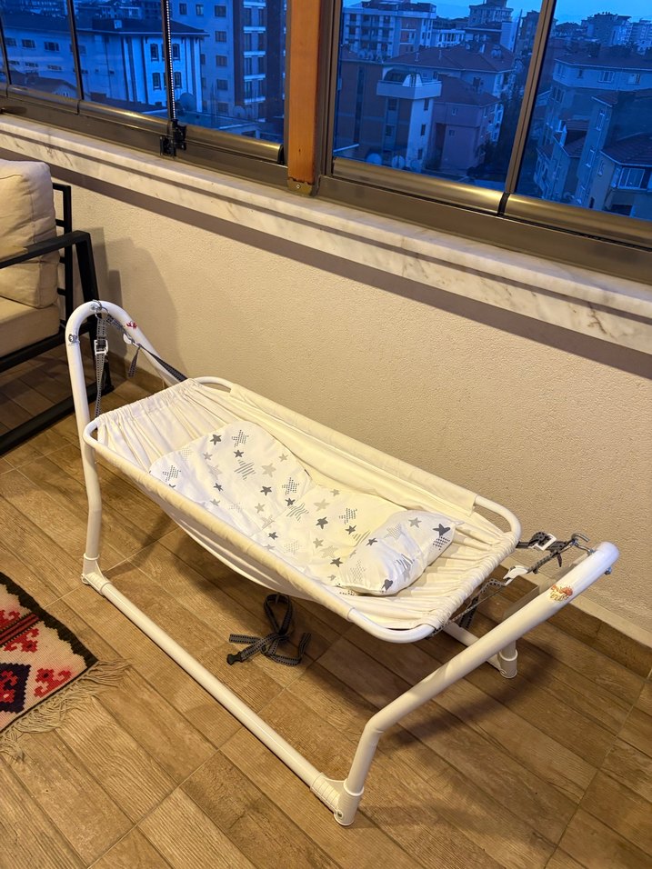Beyaz Bebek Beşiği hamağı - Görsel 3