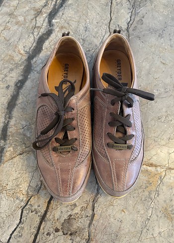 Kahverengi Deri kadın Günlük Ayakkabı - Görsel 3