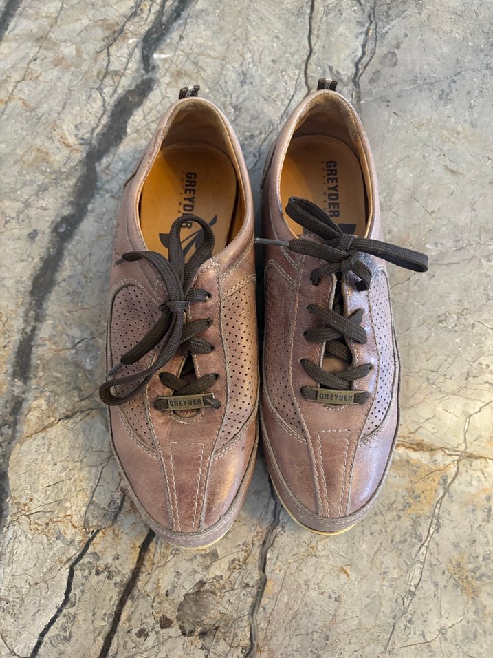 Kahverengi Deri kadın Günlük Ayakkabı - Görsel 3