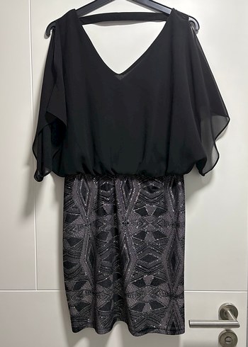 V Yaka elbise - Görsel 5