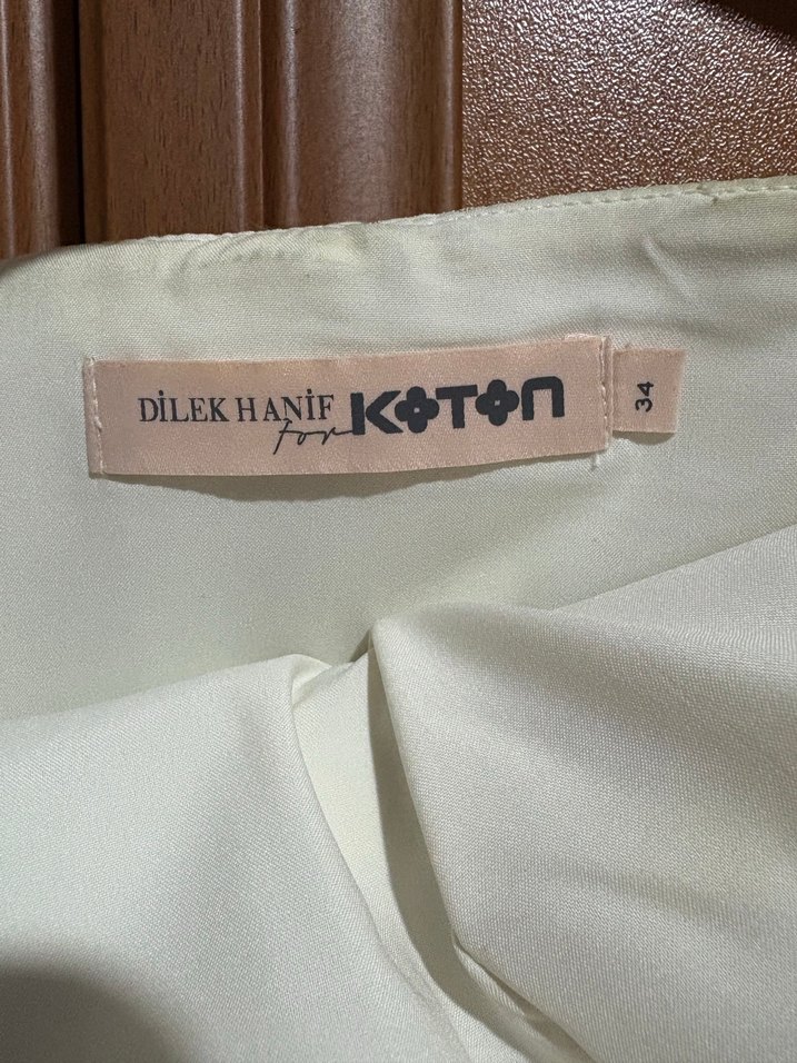 Beyaz Straplez Midi Elbise - Görsel 5