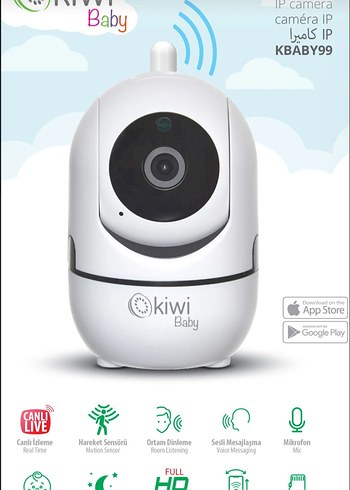 Kiwi Baby Beyaz Bebek Monitörü Kamera - Görsel 4