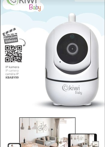 Kiwi Baby Beyaz Bebek Monitörü Kamera - Görsel 2