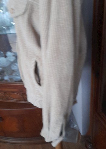 Bej Düğmeli mont Ceket - Görsel 3