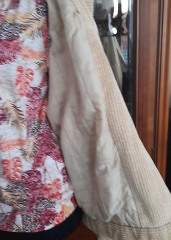 Bej Düğmeli mont Ceket - Görsel 5