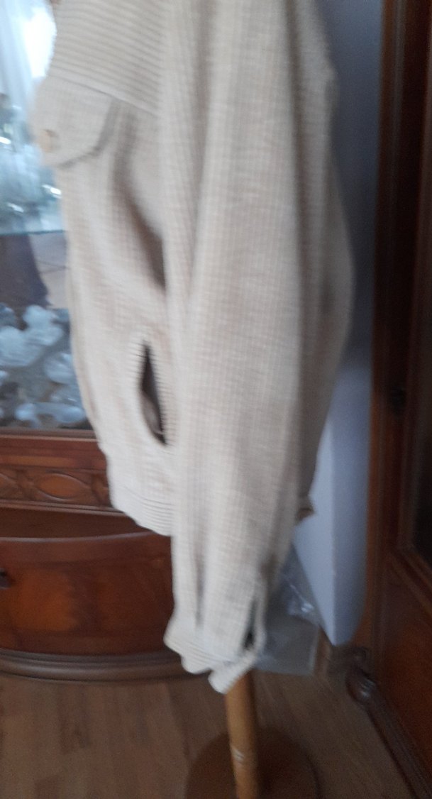 Bej Düğmeli mont Ceket - Görsel 3