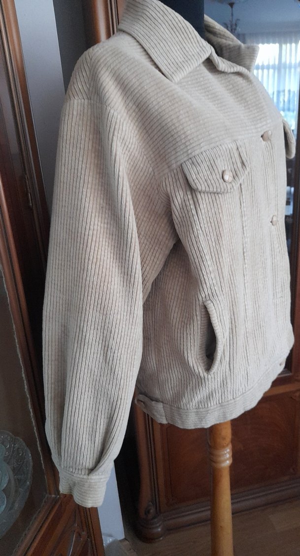 Bej Düğmeli mont Ceket - Görsel 2