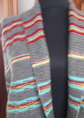 Şal yakalı yelek - Görsel 2