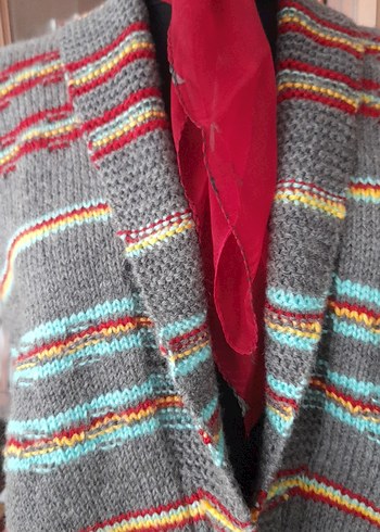 Şal yakalı yelek - Görsel 5