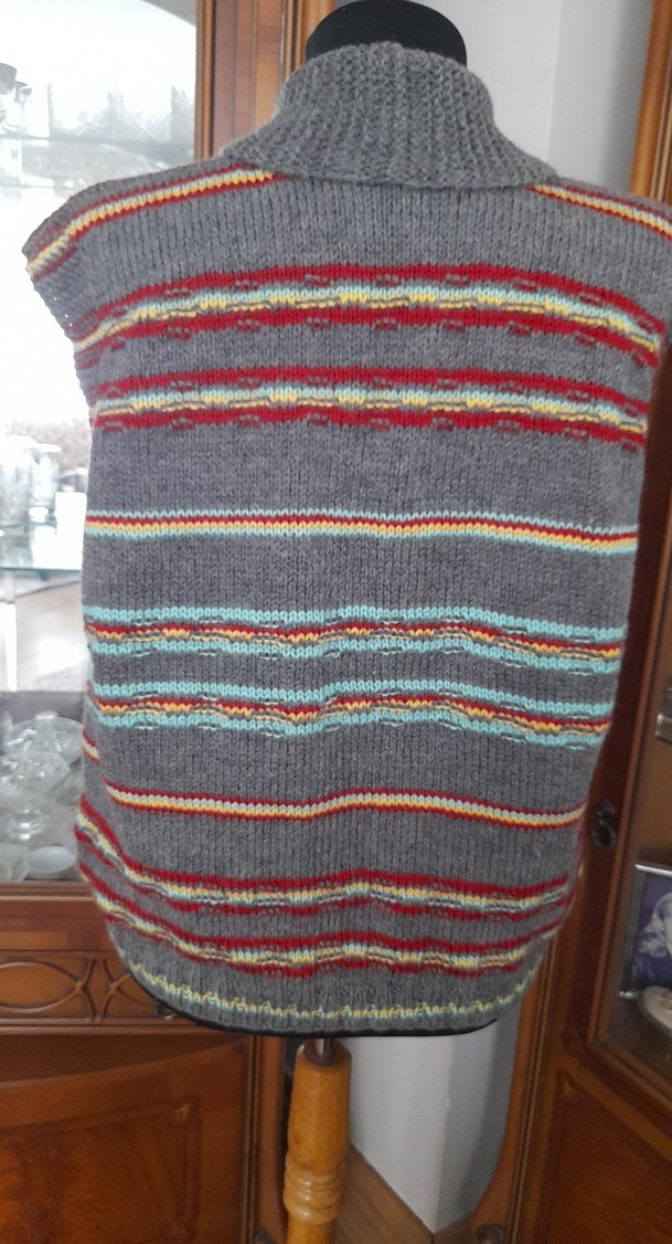 Şal yakalı yelek - Görsel 3