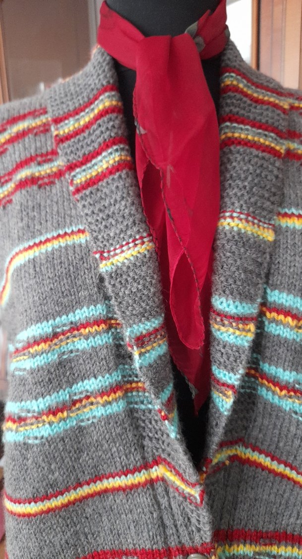 Şal yakalı yelek - Görsel 5