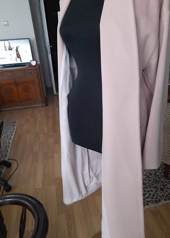 pudra renginde kaşe manto - Görsel 3