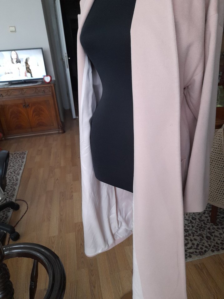 pudra renginde kaşe manto - Görsel 3