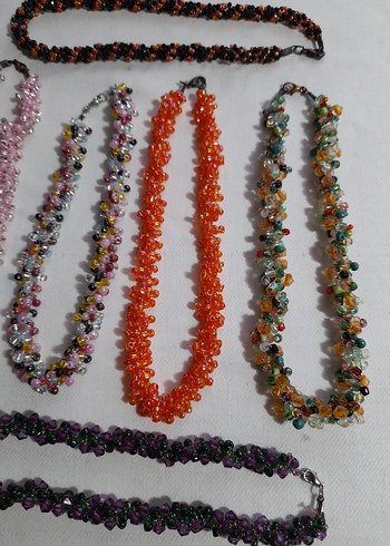 Uzun Renkli Boncuklu Bohem Kolye - Görsel 4